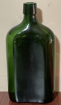 Berry Bros. & Rudd Forest Green Glass Flask Whiskey Bottle London England
