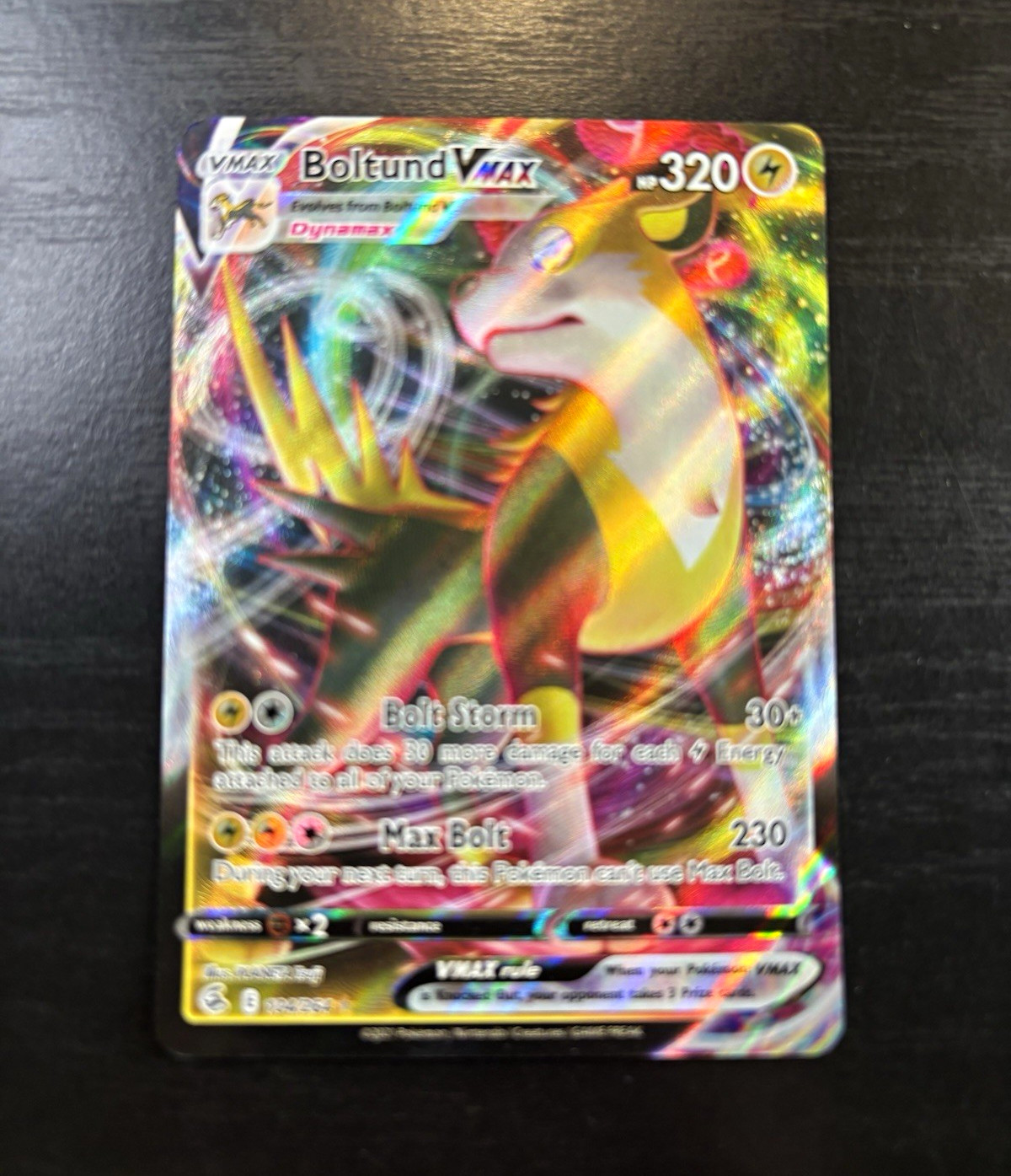 Pokémon TCG Fusion Strike Boltund VMAX 104/264 Holo UR VMAX Eng 320HP