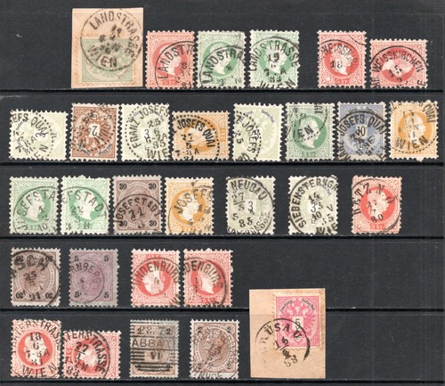 Austrian Post Office in AUSTRIA 1860s/90s - 86 pmks on Josef & Coat of Arms - Picture 2 of 2