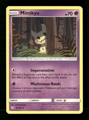 Mimikyu (96) 96/236 SM - Cosmic Eclipse LP Pokémon TCG