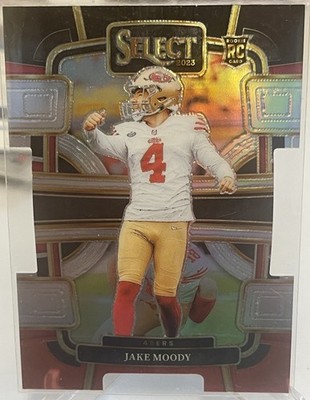 2023 Panini Select Jake Moody Black and Red Prizms Die Cuts Rookie 49ers #90