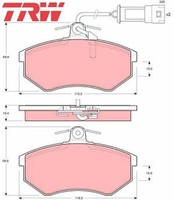 Trw GDB404 Bremsbelagsatz FüR Scheibenbremse Bremsbelagsatz BremsbeläGe