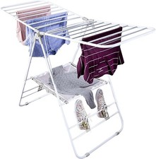 Heavy Duty Gullwing Drying Rack Metal Clothes Racks Laundry Room Clothing New