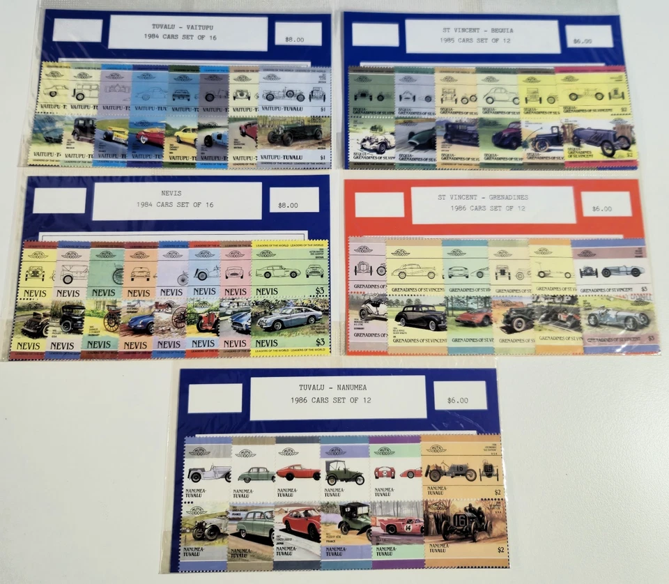 5x Car Collection Stamps - Transportation Automobile Classic Cars Mint/Used - Image 2 of 4