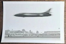 4 Photographs Amateur Snapshot Airplane Meeting Air Military Aviation c. 1950