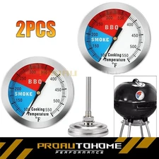 2X 2" Temperature Thermometer Gauge BBQ Grill Smoker Pit Thermostat Waterproof