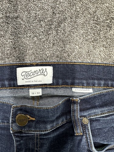 Tecovas Standard Jeans Mens 38x30 Dark Blue 30stdw Made In USA (Italian Denim) - Picture 5 of 11