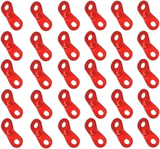 30 PCS Aluminum Alloy Tent Rope Tensioner Dual Holes Guyline Cord Camping Suppli