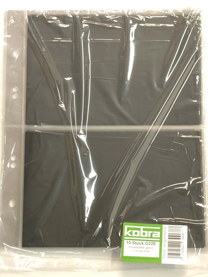 Kobra Ersatzblätter G22E zweigeteilt, Hart-PVC-Folie, 10er Pack, UVP 9,90€