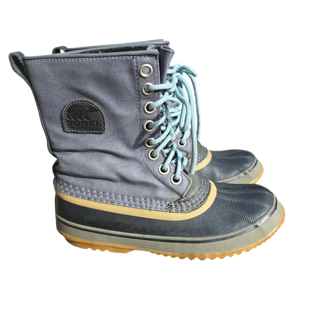 Sorel Women's 1964 Premium CVS Grey Black Winter Boots (NL-1717