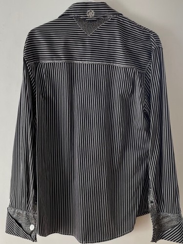 Scott Weiland XL dress shirt men's black and white stripes - Picture 4 of 8