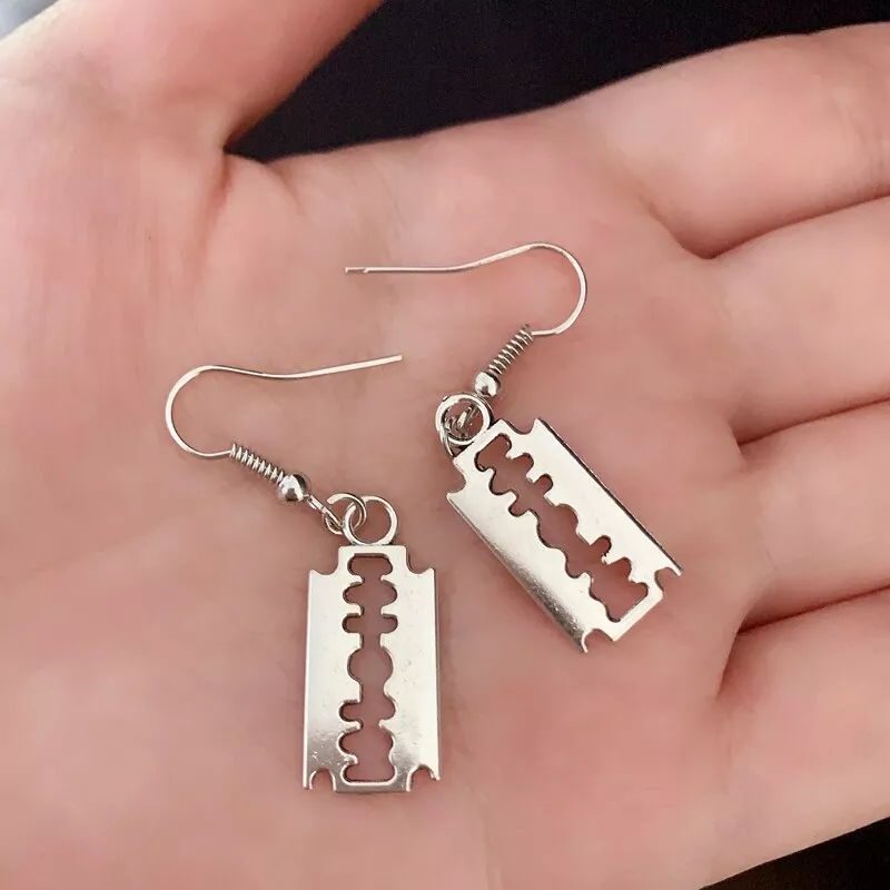 Razor earrings sale