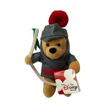 The Disney Store Winnie The Pooh Knight Bean Bag Plush 9" Retired NEW w/ TAGS