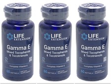 Gamma E Mixed Tocopherols  Tocotrienols, Life Extension, 3 X 60 Gels 360mg 45IU