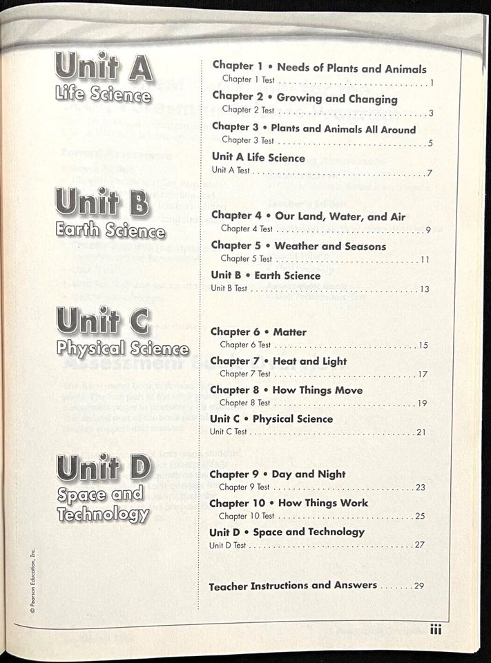 K - SCIENCE - TEACHER EDITION - ASSESSMENT BOOK (2008, Scott Foresman) - Image 3 of 4