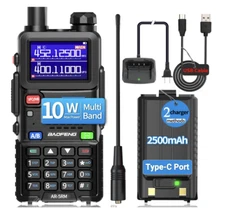 Radio 5RM Ham Radio10W Long Range Handheld AR-5RM Two Way Radio NOAA Weather Rec
