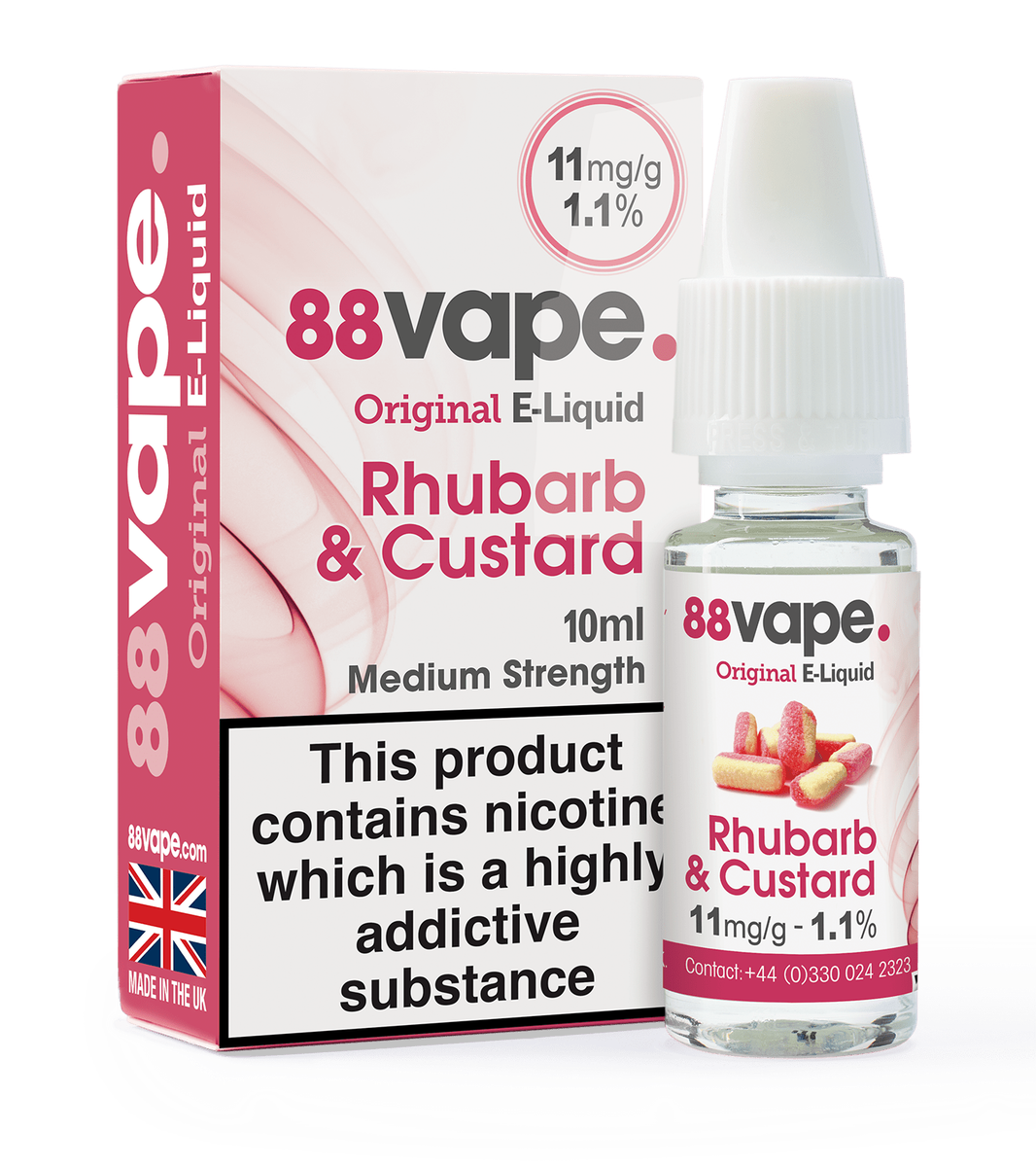 rhubarb and custard vape liquid Rhubarb & Custard 50ml Shortfill E-Liquid By Signature main image 1
