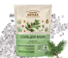 Image of Bath SALT "Coniferous & Eucalyptus" Essential Oils & Mineral 500g Green Pharmacy