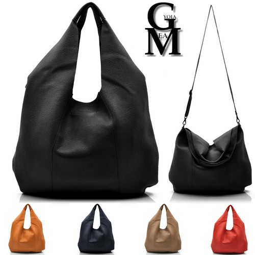 Gyoiamea borsa donna tracolla spalla pelle morbida sacco vintage capiente  grande | eBay