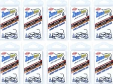 (10) Packs Zoneloc Wide Gap Octopus Fish Hooks Size 1/0 ZL720BN-1/0 Brand New