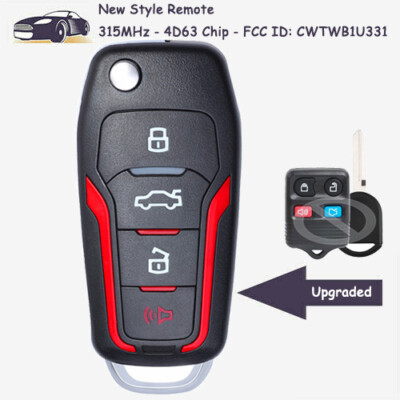 Flip Key Fob Remote For Ford – 315MHz, 4D63 Chip, Upgrade Model CWTWB1U331