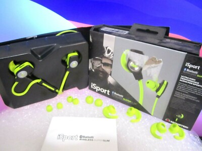 Monster iSport SuperSlim Bluetooth Wireless In-Ear Headphones Neon Green