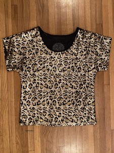 sequin leopard top