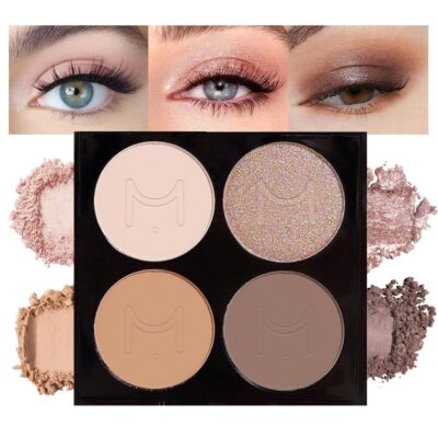 HHLTOH 6 Color Eyeshadow Makeup Palette, 6 Wine Red Grapefruit Purple Rose