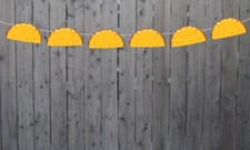 4" Tall Taco garland, Taco Banner, Fiesta Decorations