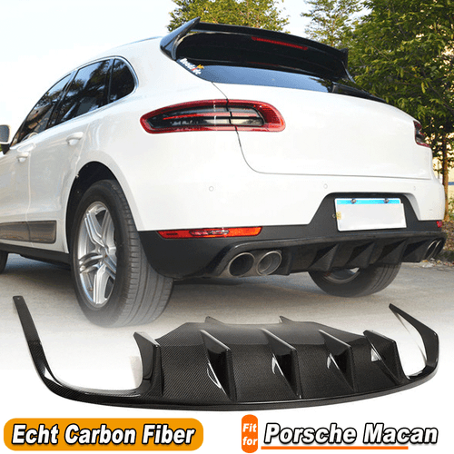 Passt für Porsche Macan 2014-20 Carbon Heckdiffusor Diffusor Heckansatz Spoiler  - Bild 1 von 11