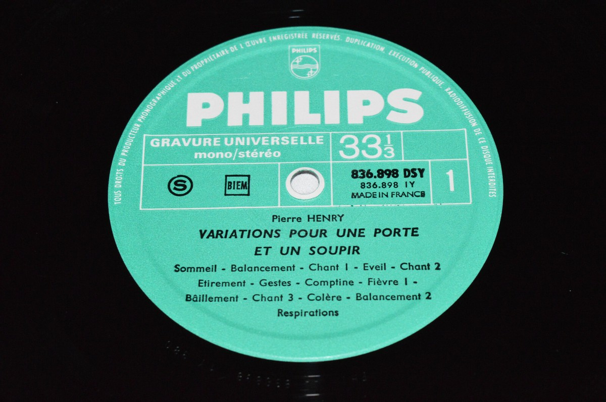 PIERRE HENRY Variations Pour Une Porte et un Soupir LP Philips