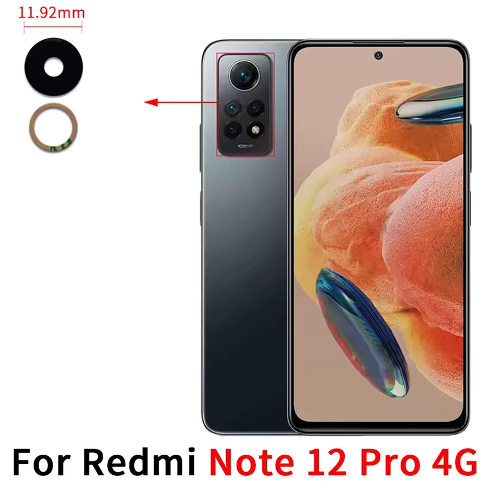 XOTEK Kamera Glas für Xiaomi Redmi Note 12 Pro 4G Kameralinse Scheibe Camera Glasslens
