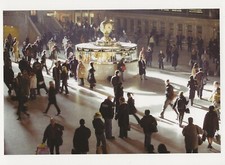 POSTCARD Grand Central Terminal Main Concourse Information Booth NYC MINT Repro