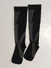 2 Pack Adult Black/Gray and Blue/Gray Knee High Socks, Large to XL NWOT