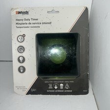 Woods Outdoor 24-Hour Heavy Duty Mechanical Plug-In Timer, 2 Grounded Outlets