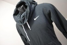Nike Turtleneck Hoodie Performance Athletic Black Cotton Blend Womens Size Small