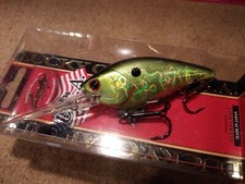 LUCKY CRAFT FLAT CBD-20 448DGCB 3" 3/4OZ DAYGLO CHART BLACK Fish Lure Crankbait