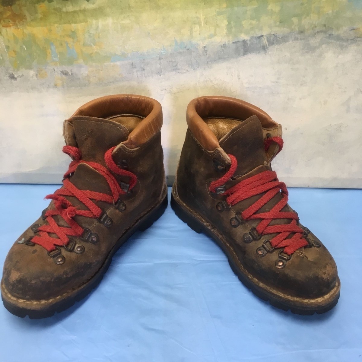 Cobra Leather Alpine Mountaineering Boots Men 6 Women 7 Tan  display picture 3