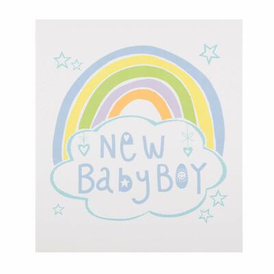 Hallmark Medium ''Herzlichen Glückwunsch'' Baby Junge Karte [altes Modell]