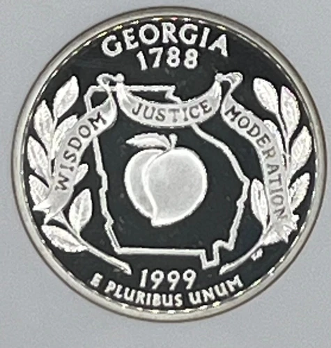 1999 S NGC PF69 ULTRA CAMEO GEORGIA SILVER WASHINGTON  QUARTER 8-004