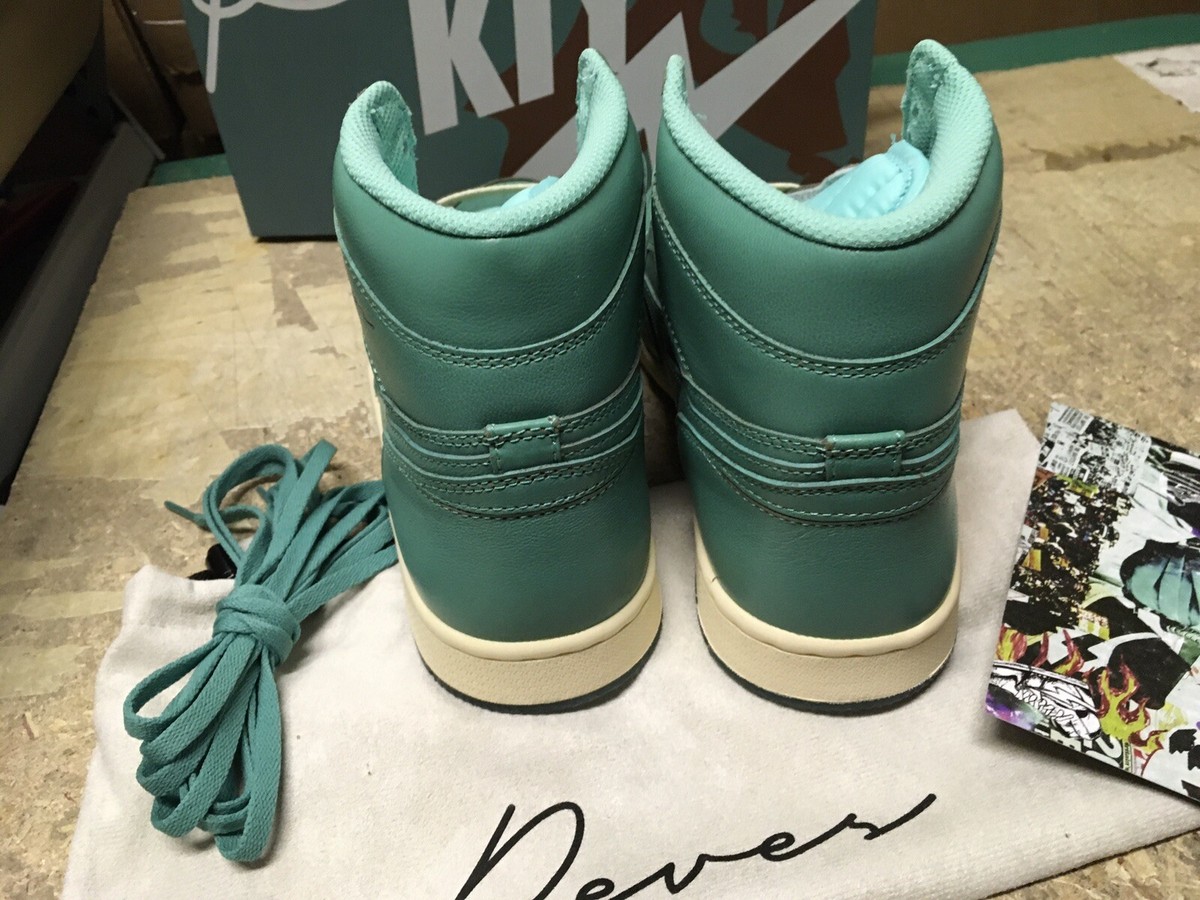 Reves Paris Air Kiy 85 Hi Statue of Liberty Green Leather Sneakers Mens Size 7.5 Reves Sport Kool Kiy  main image 4