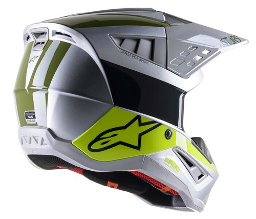 ALPINESTARS S-M5 SM5 HELM BOND SILBER GELB FLUO MILITARY GRÜN NEU MX GÜNSTIG - Bild 2 von 2