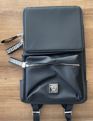   VERSACE Parfums Rucksack Summer Backpack Schwarz Silber   NEU & OVP  
