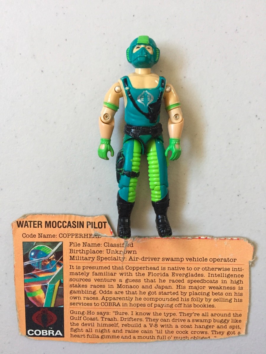 1984 GI Joe Cobra Copperhead Water Moccasin Pilot Loose Action