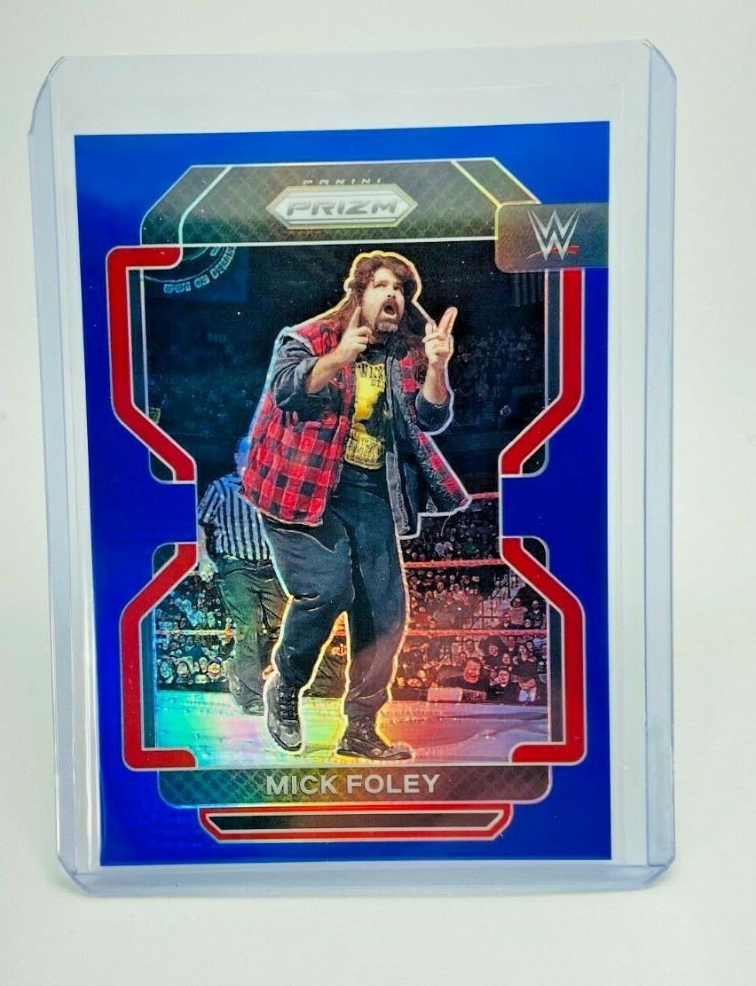 2022 PRIZM WWE Mick Foley Blue Prizm /199 No. 190