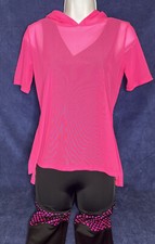 Balera Girls Dance Costume Size MC Pink Black Leggings Dress Up Medium Child