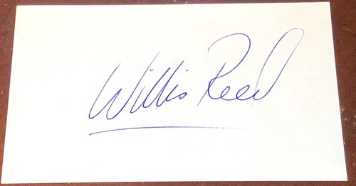 WILLIS REED New York Knicks NBA basketball HOF auto autograph SIGNED INDEX CARD - Picture 2 of 4