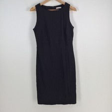 Target womens dress size 10 pencil black sleeveless round neck zip 073202
