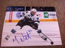 Matt Nieto Autographed 8x10 Photo San Jose Sharks USA Boston University FULL SIG