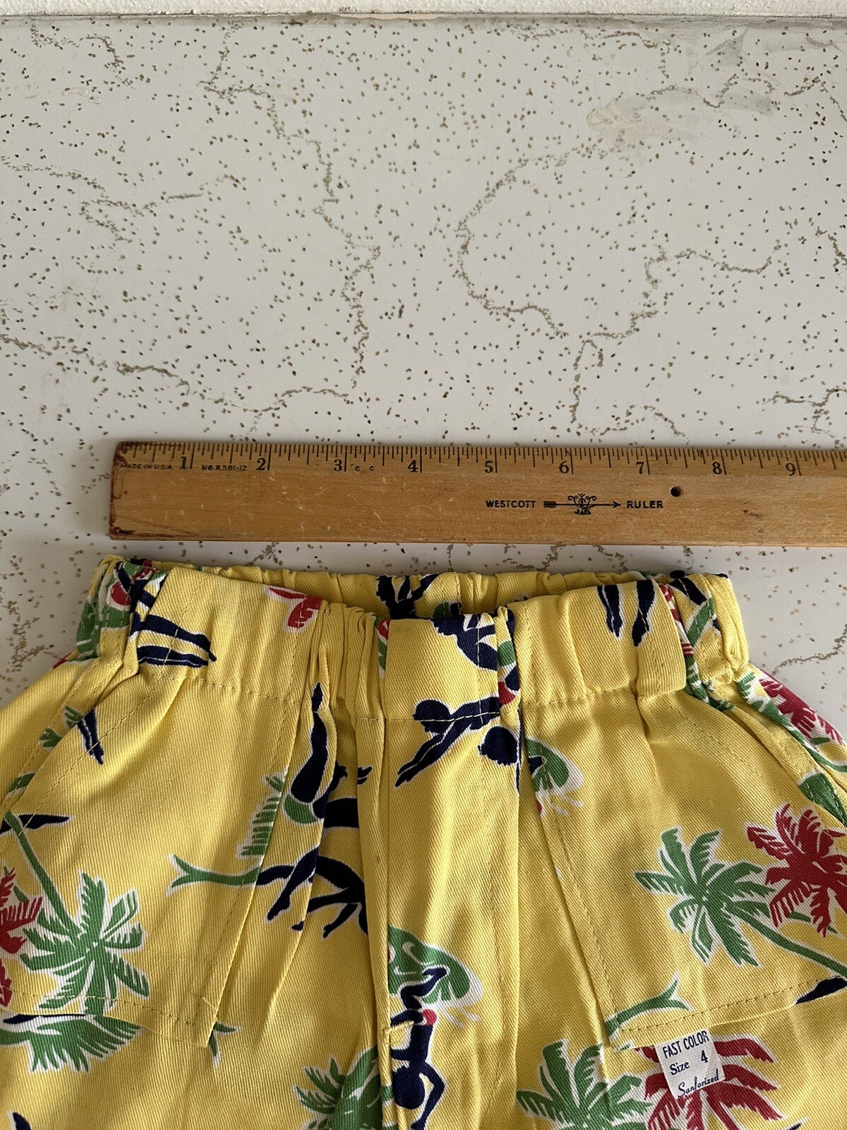 NOS 1940s Vtg Hawaiian Beach Sailfish Sanforized … - image 14